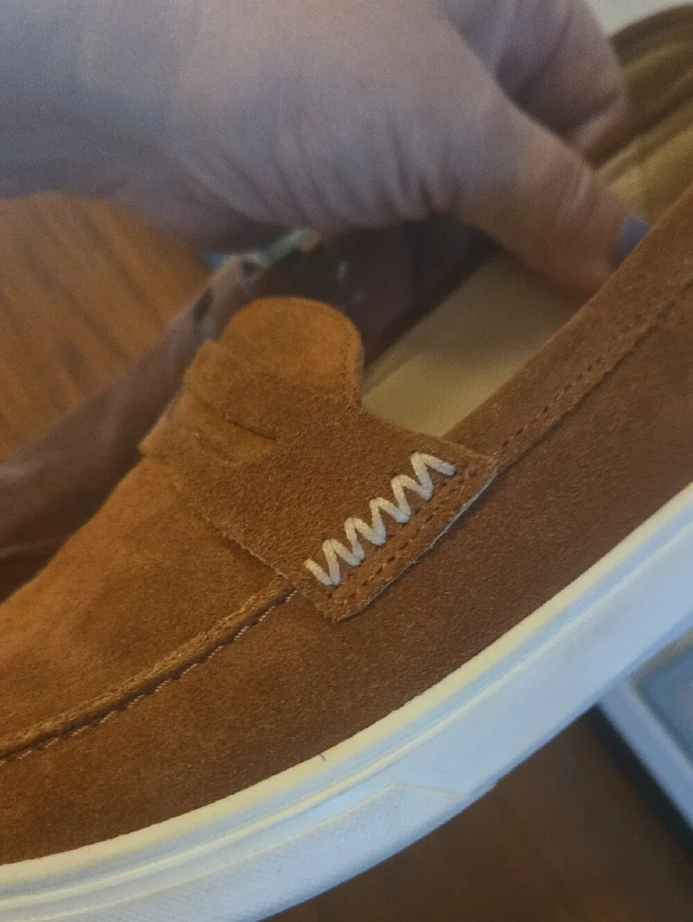 Women's Suede  Loafers in Rust Tan Size 9
